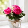 Arrangement „Rosenglück“, rosa
