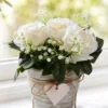 Arrangement „Rosenglück“, weiß