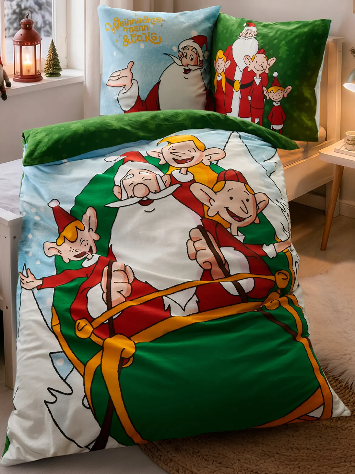 Bettwäsche-Set „Weihnachtsmann & Co. KG“