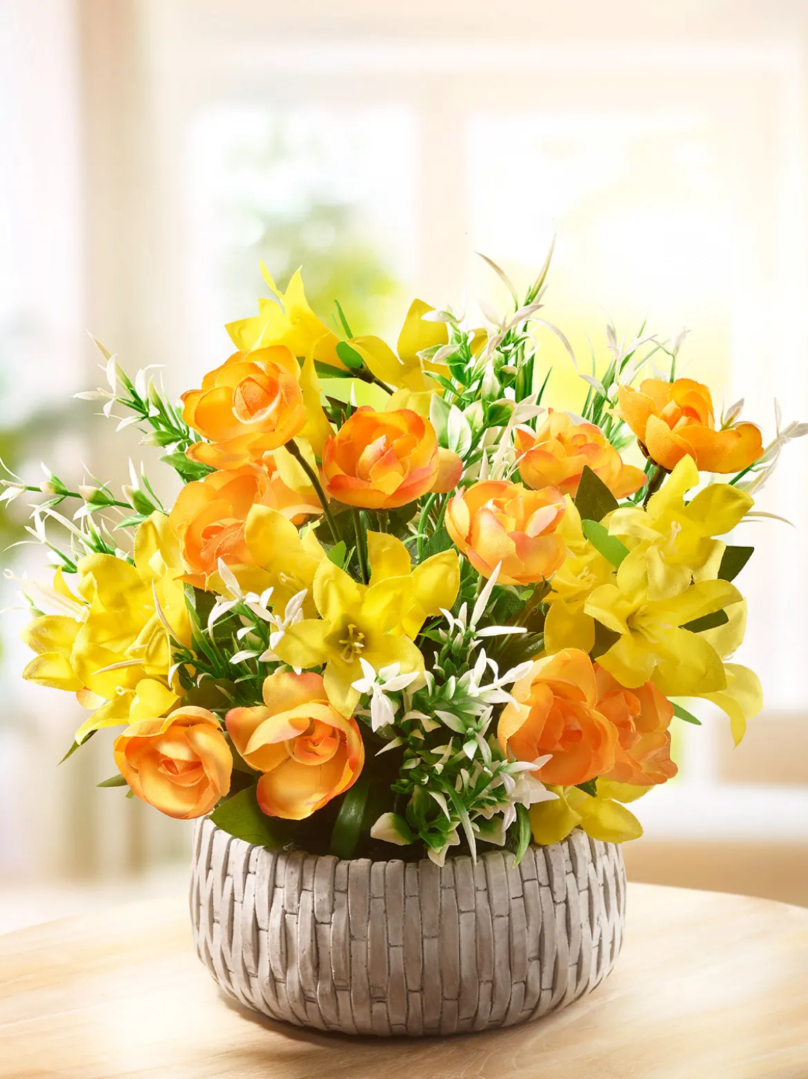 Blüten-Arrangement „Rose & Glockenblume“