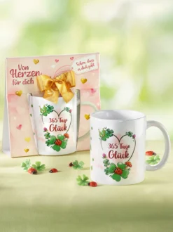 Geschenktasse „365 Tage Glück“
