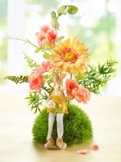 Gesteck „Gerbera“ mit Hase
