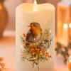 LED-Kerze „Rotkehlchen“