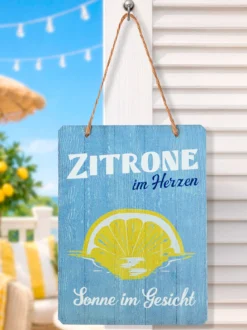 Metallschild „Zitrone“
