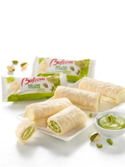 Mini-Biskuitrollen „Pistacchio“