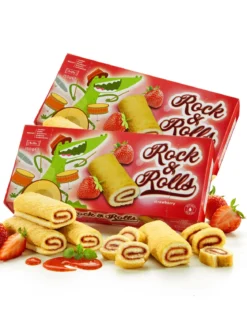 Mini-Erdbeerröllchen-Duo