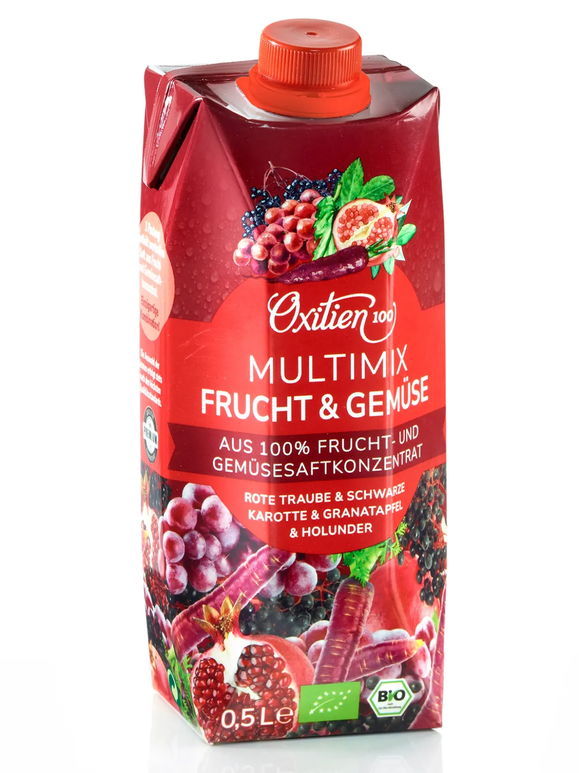 Oxitien 100, „Multifrucht Plus“ Bio-Saft