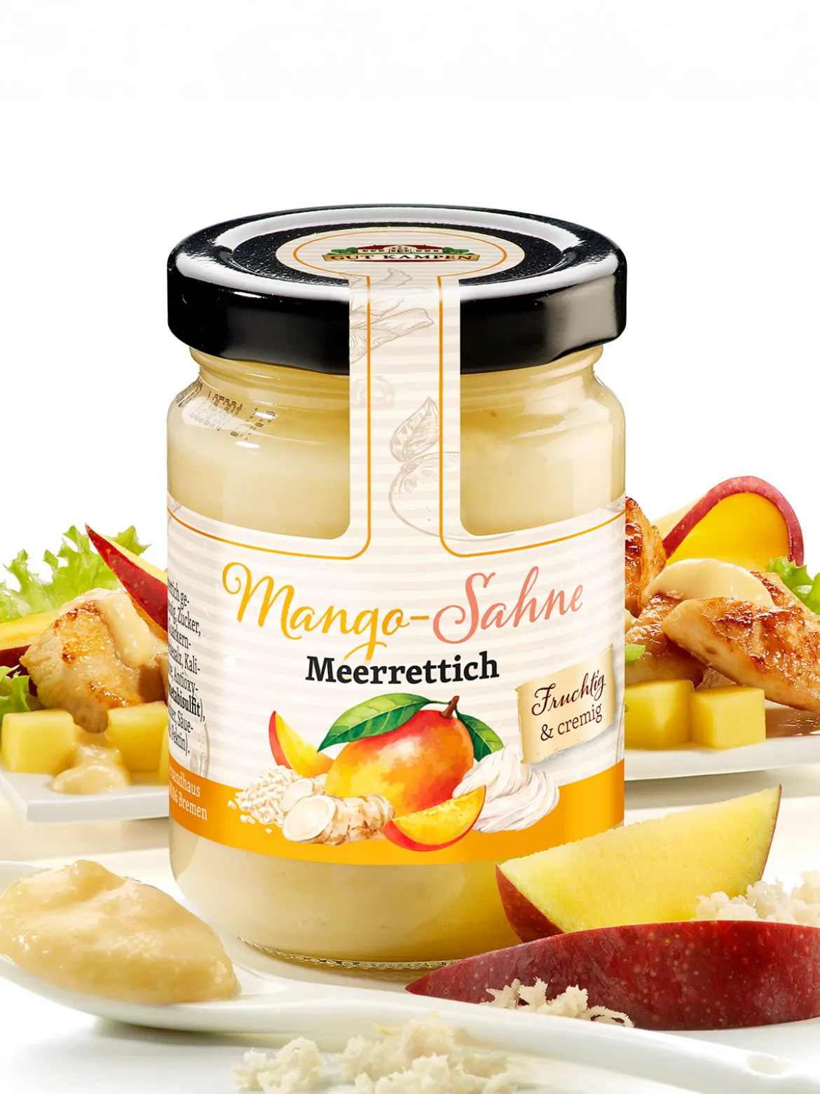 Sahne-Meerrettich mit Mango