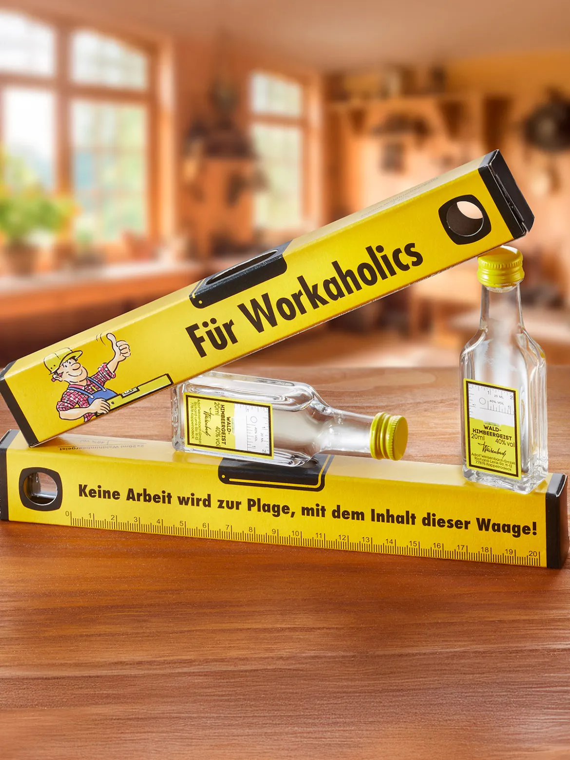 Schnaps-Geschenk „Zollstock“
