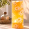 Teelichtglas mit Dekofolie