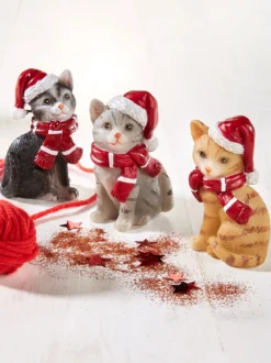 Weihnachtskätzchen-Trio