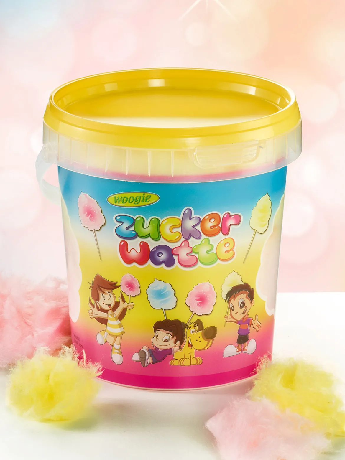 Zuckerwatte im Eimer